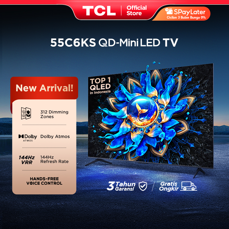 Jual TCL 4K QD-Mini LED TV 55 Inch C6KS - High HDR Brightness - Dolby ...
