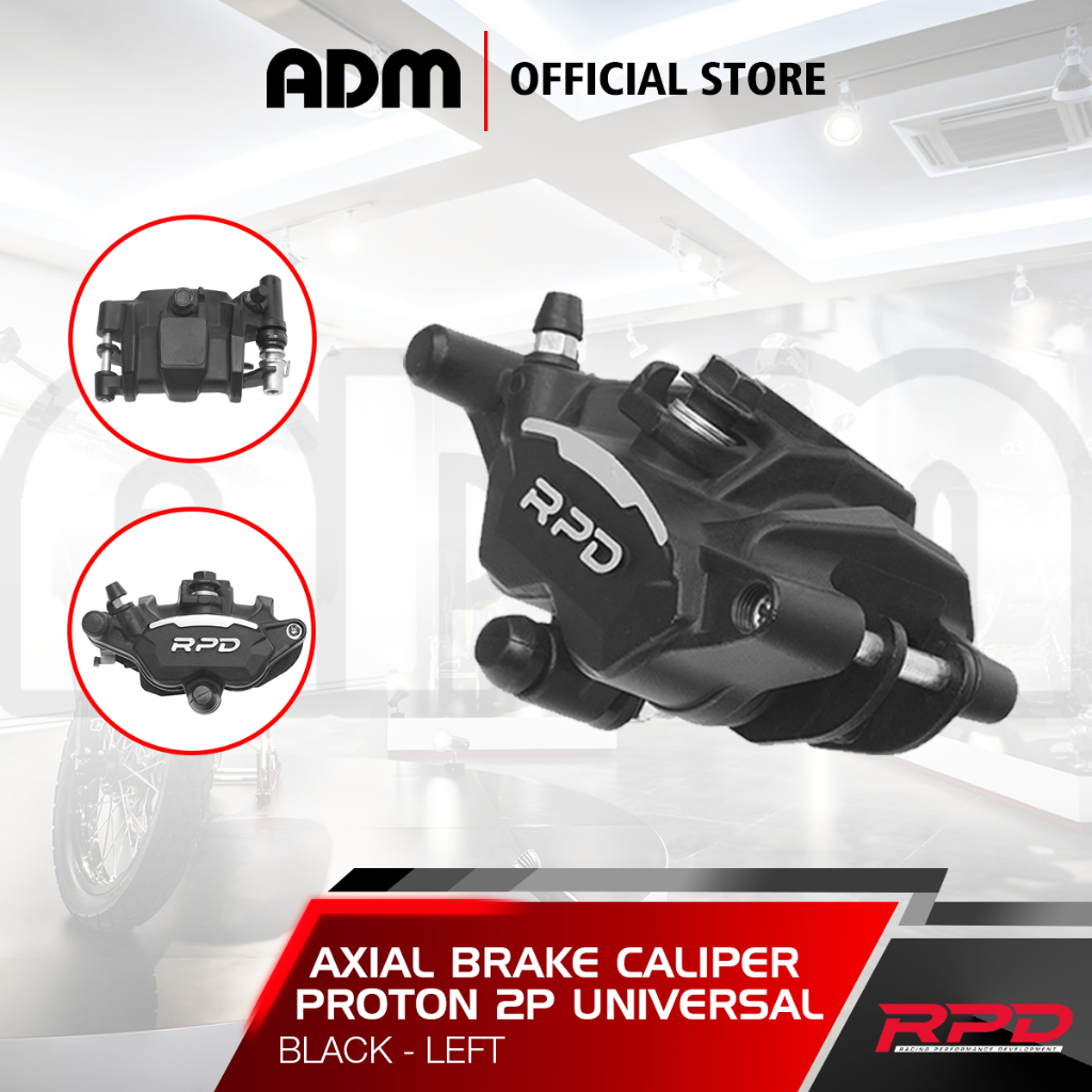 Jual Kaliper Rem RPD Axial Brake Caliper Proton 2P (Universal) Black ...