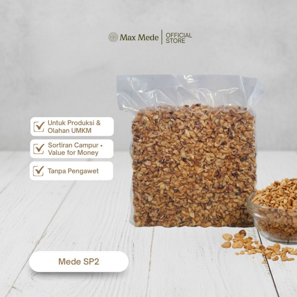Jual Max Mede - Kacang Mede Menir BB02 SP2 Patahan Mentah 1Kg Kacang ...