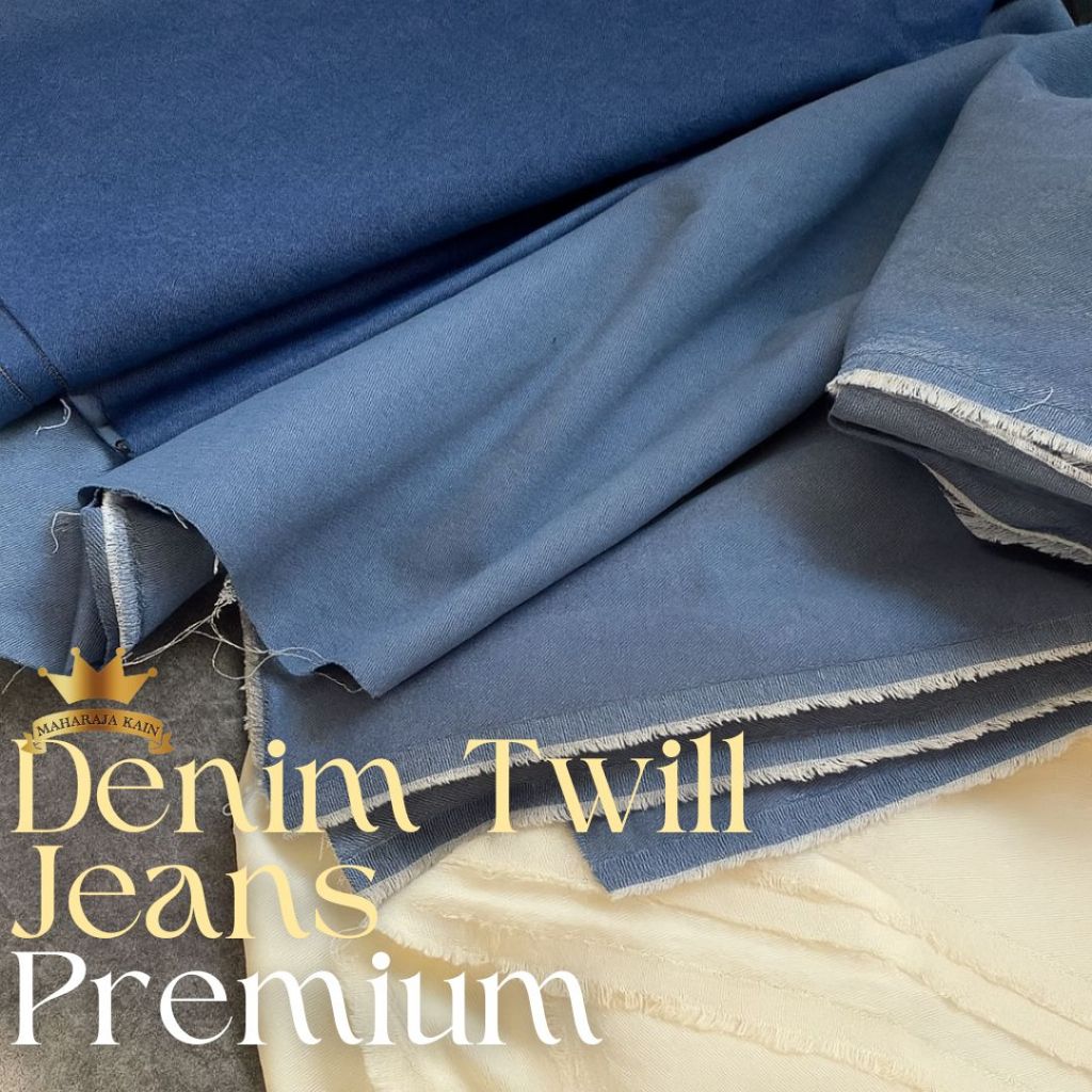 Jual Kain Denim Jeans Twill Smooth Premium Original Kain Celana Denim ...