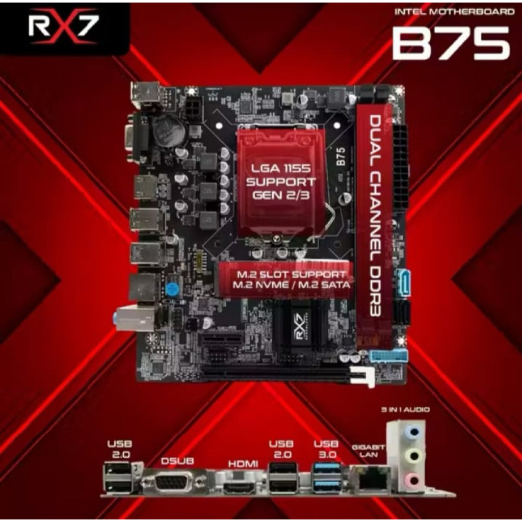 Jual MOTHERBOARD RX7 B75 / MAINTBOARD SUPPORT NVME | Shopee Indonesia
