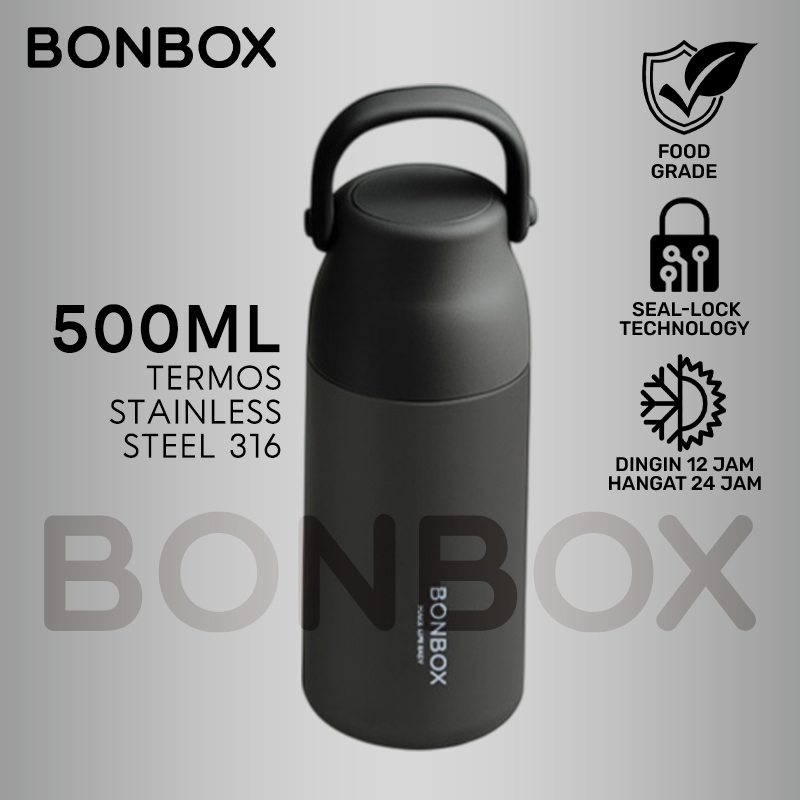 Jual BONBOX 316 Tumbler Botol Minum Stainless Steel 500ML Lapis Ganda ...