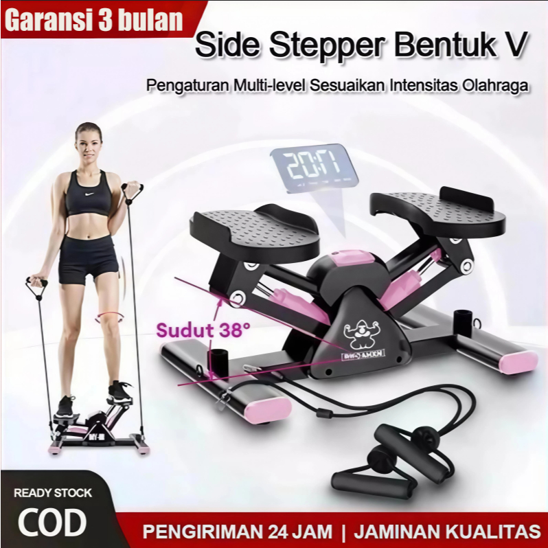 Mini Side Stepper V-Shape Stepper Walker Glider Steper Alat Olahraga Pembakar Lemak/Kalori