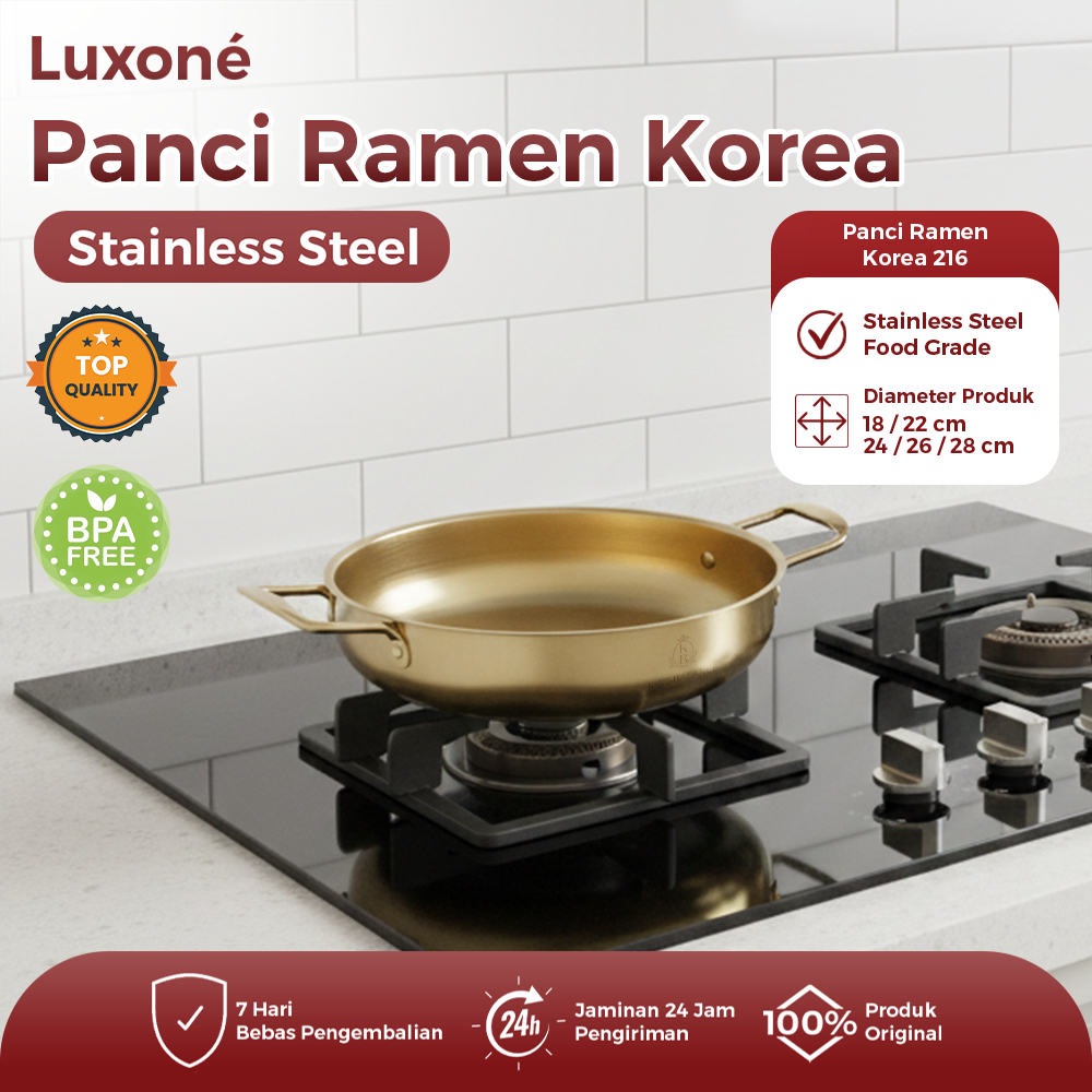 Jual Luxoné Panci Ramen Ramyun Korea Premium Gold Noodle Soup Pot ...