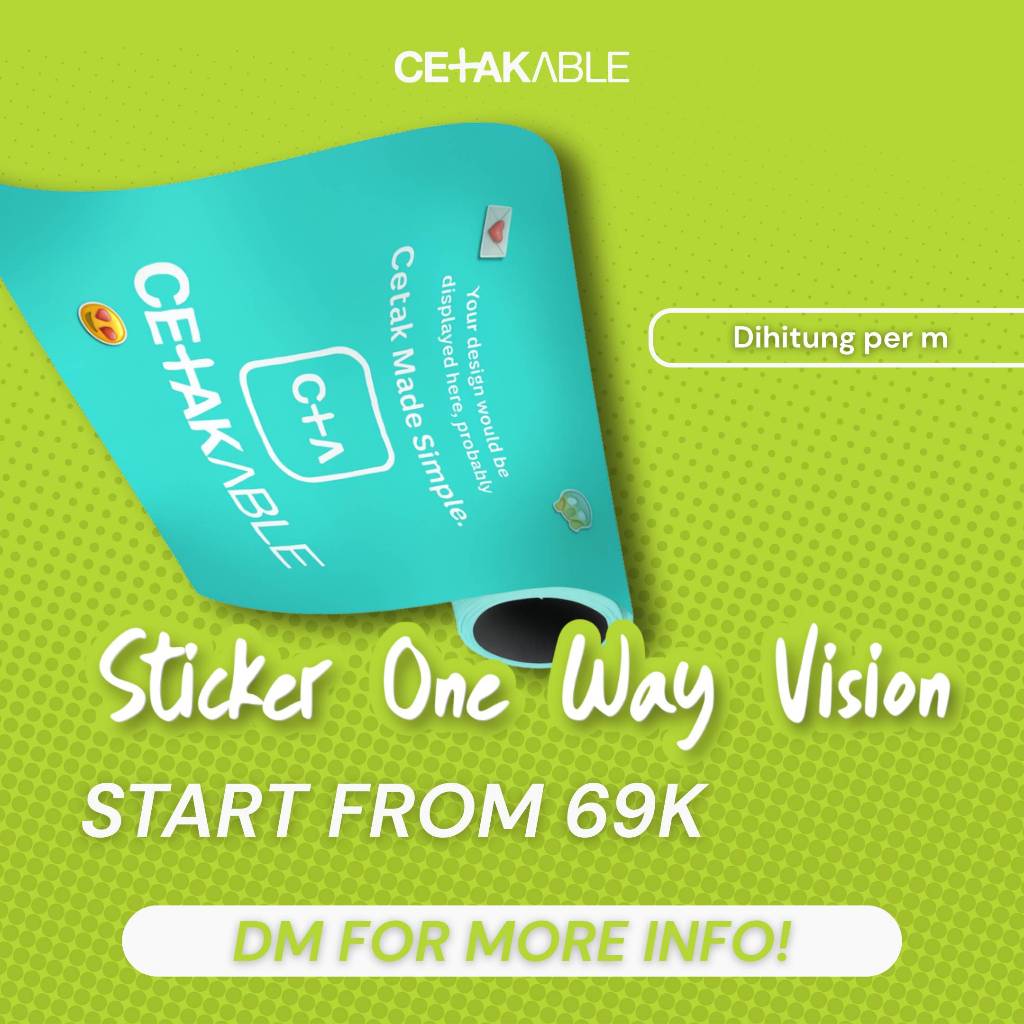 Jual Cetak Sticker One Way INSTANT | Print Sticker One Way | Shopee ...