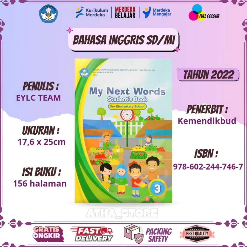 Jual BUKU SISWA BAHASA INGGRIS KELAS 3 KURIKULUM PENGGERAK-MERDEKA SD ...