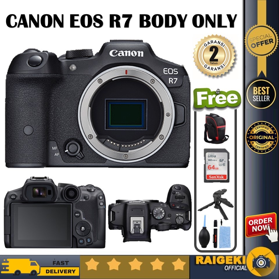 Jual Canon EOS R7 Body Only Mirrorless Camera GARANSI RESMI | Shopee ...