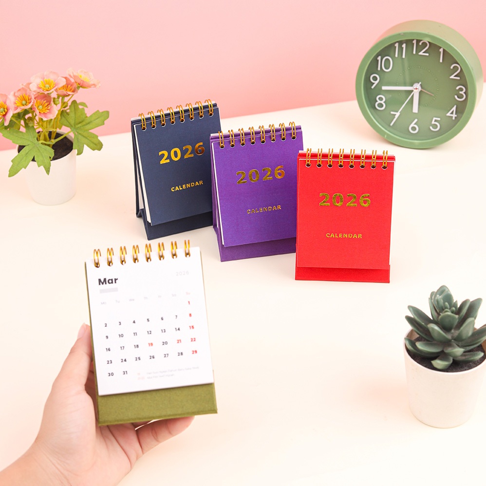 Jual mybukuqu Calendar Meja 2026 A7 - Mini Kalendar Board - Monthly ...