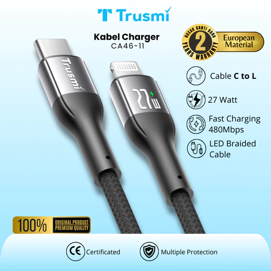 Cable LED 27W (C to L) Aluminum Alloy 1M