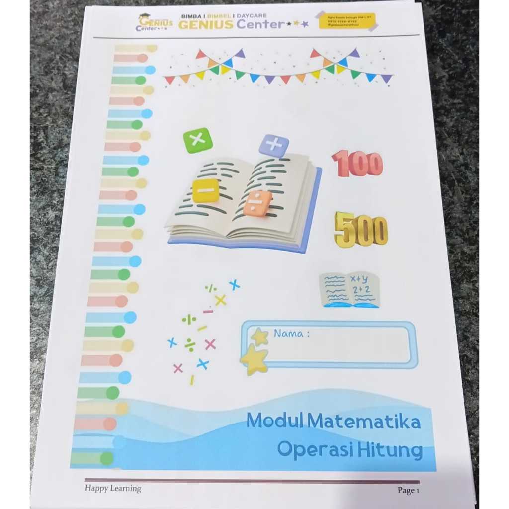 Jual MODUL MATEMATIKA OPERASI HITUNG GENIUS CENTER | Shopee Indonesia
