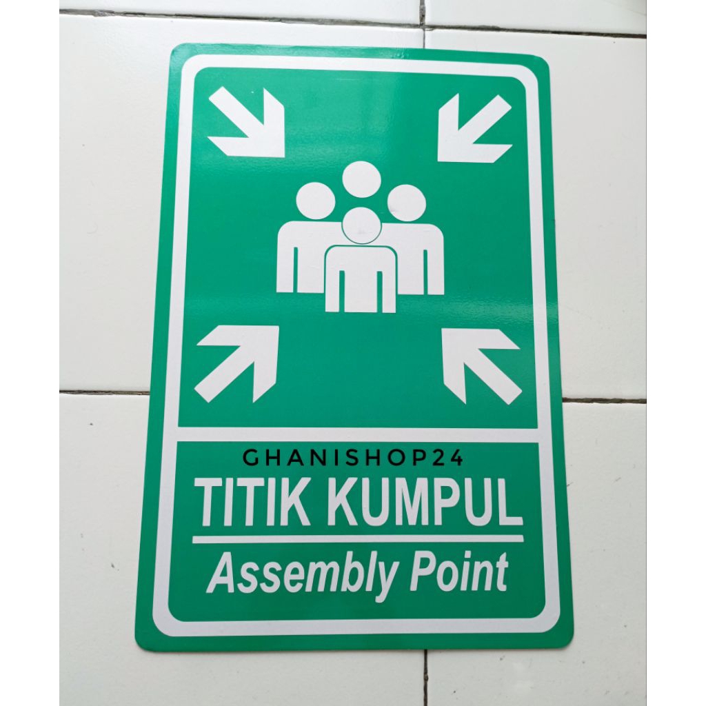 Jual Plang Rambu Titik Kumpul assemby point Alumunium Plat | Shopee ...