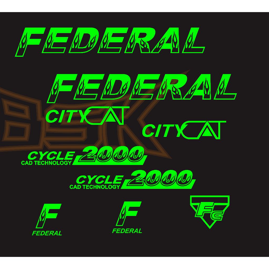 Jual stiker decal sepeda federal city cat custom api | Shopee Indonesia