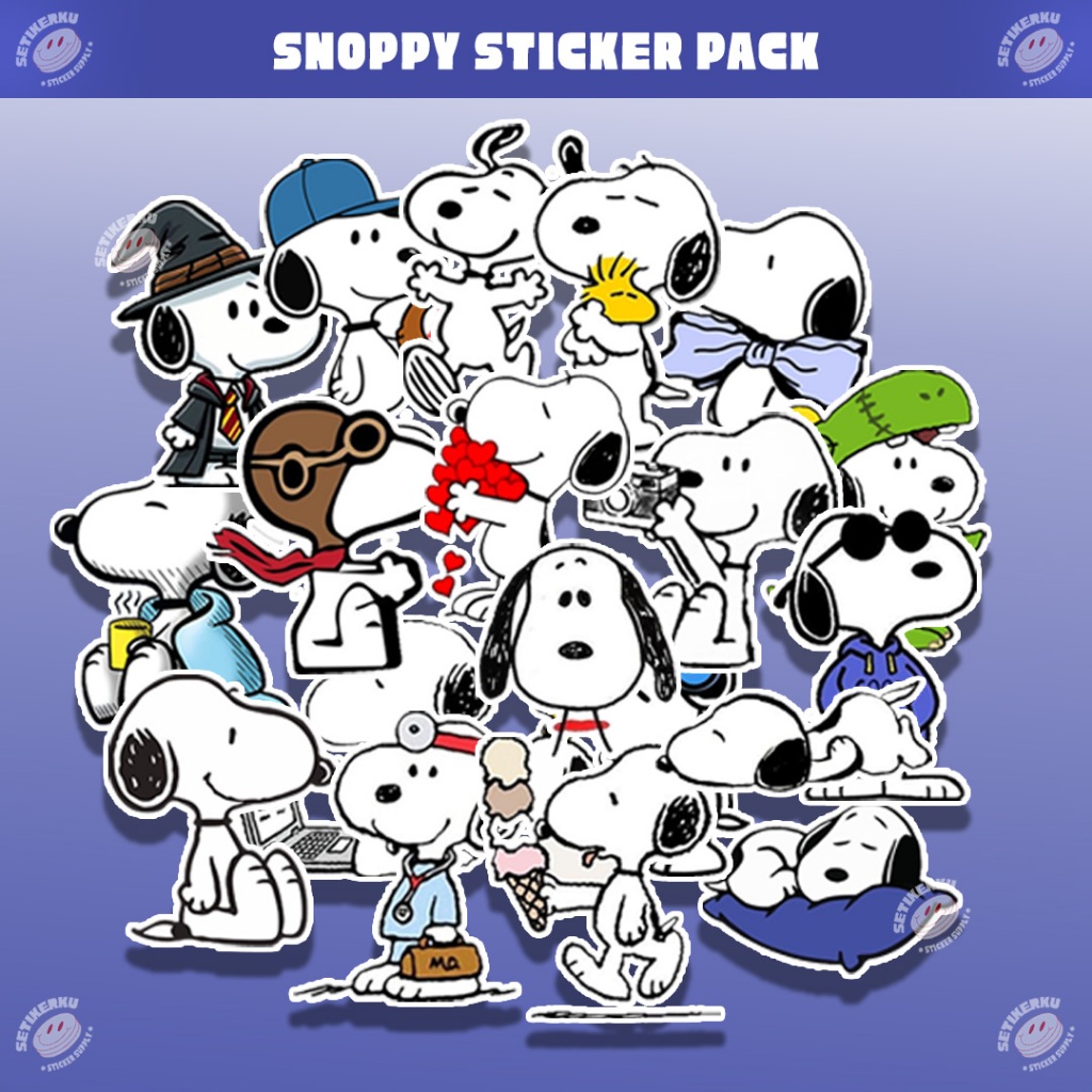 Jual 20pcs SNOOPY Sticker Pack | stiker snoopy aesthetic | Shopee Indonesia