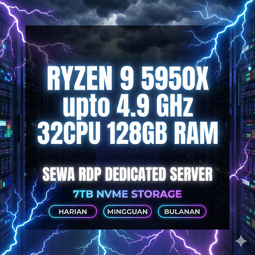 Jual RDP BARAMETAL RYZEN 9 32CPU 128GBRAM SUPPORT ROBLOX , GAME ...