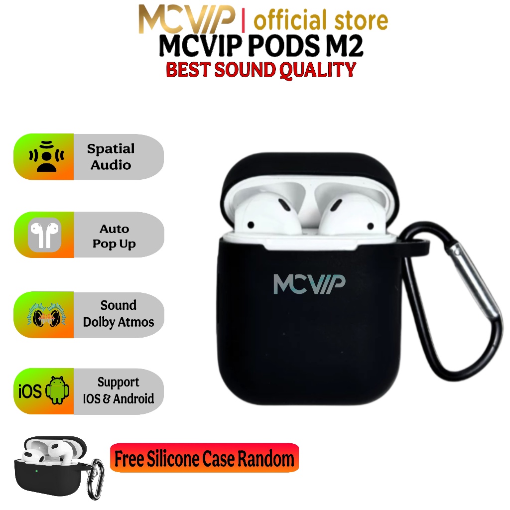 Jual MCVIP M2 Gen 2 TWS With Wireless Charging Case Earphone Headset ...