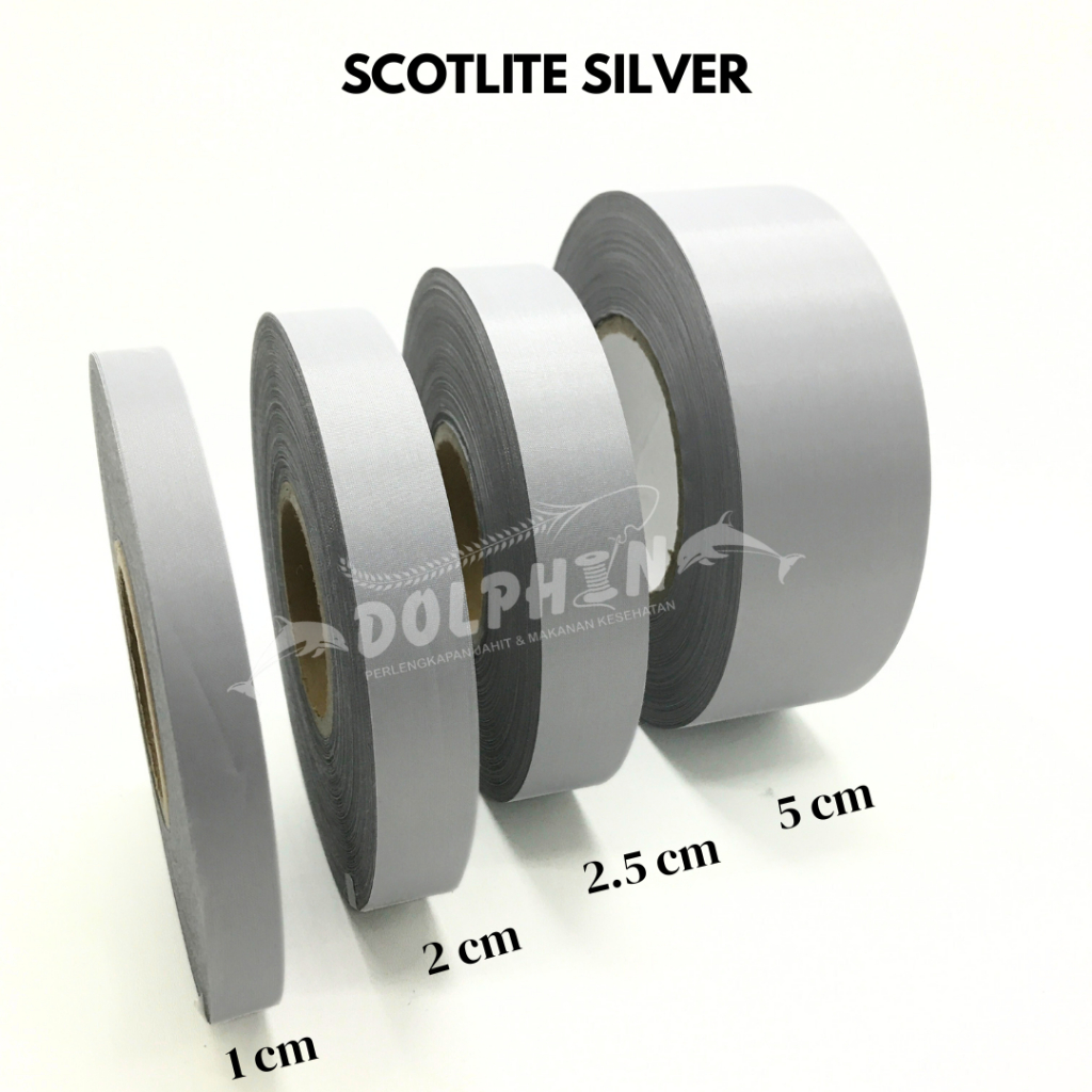 Jual Scotchlite Silver METERAN Lebar 2.5 cm / Skotlet / Scotlight Pita ...