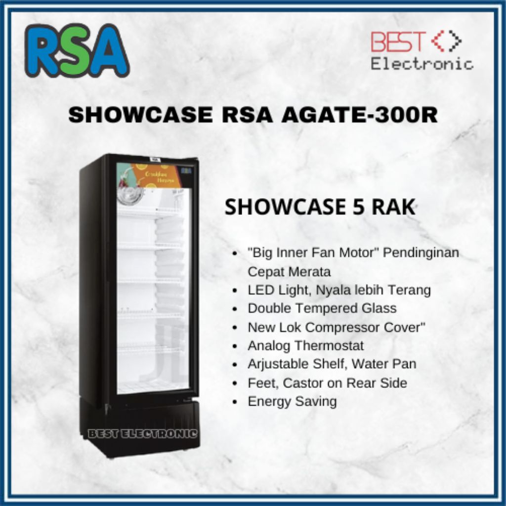 Jual RSA SHOWCASE 5 RAK AGATE 300 AGATE-300R | Shopee Indonesia
