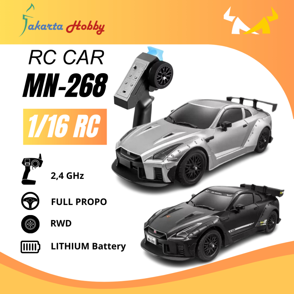 Jual RC Drift Car MN268 GTR 1/16 High Speed Drift Remote Control ...