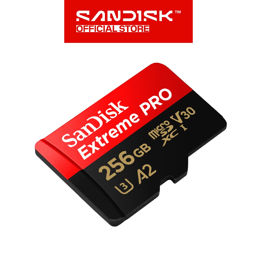 SANDISK microSDXC Extreme Pro 256GB Class 10 UHS-I A2 V30 U3 4K UHD Action Cam (Up to 200MB/s) (2)