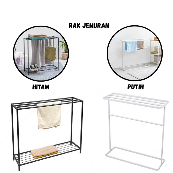 Jual Rak Jemuran Handuk Minimalis 4 Tiang Tinggi 80cm Bahan Baja ...