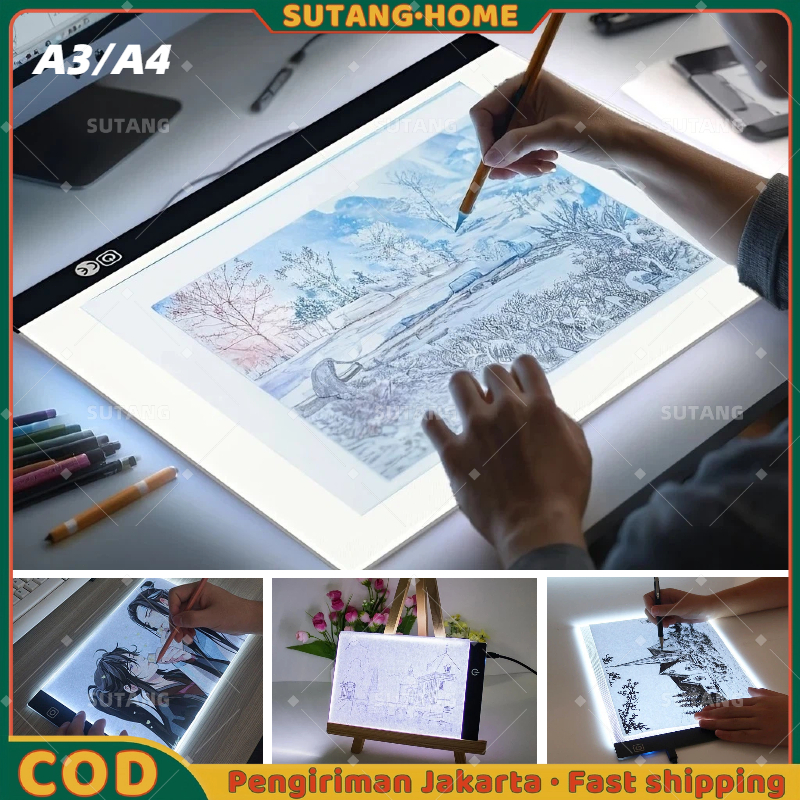 Jual SUTANG A3/A4 LED Drawing Tracing Board Stensil Board Papan Jiplak ...