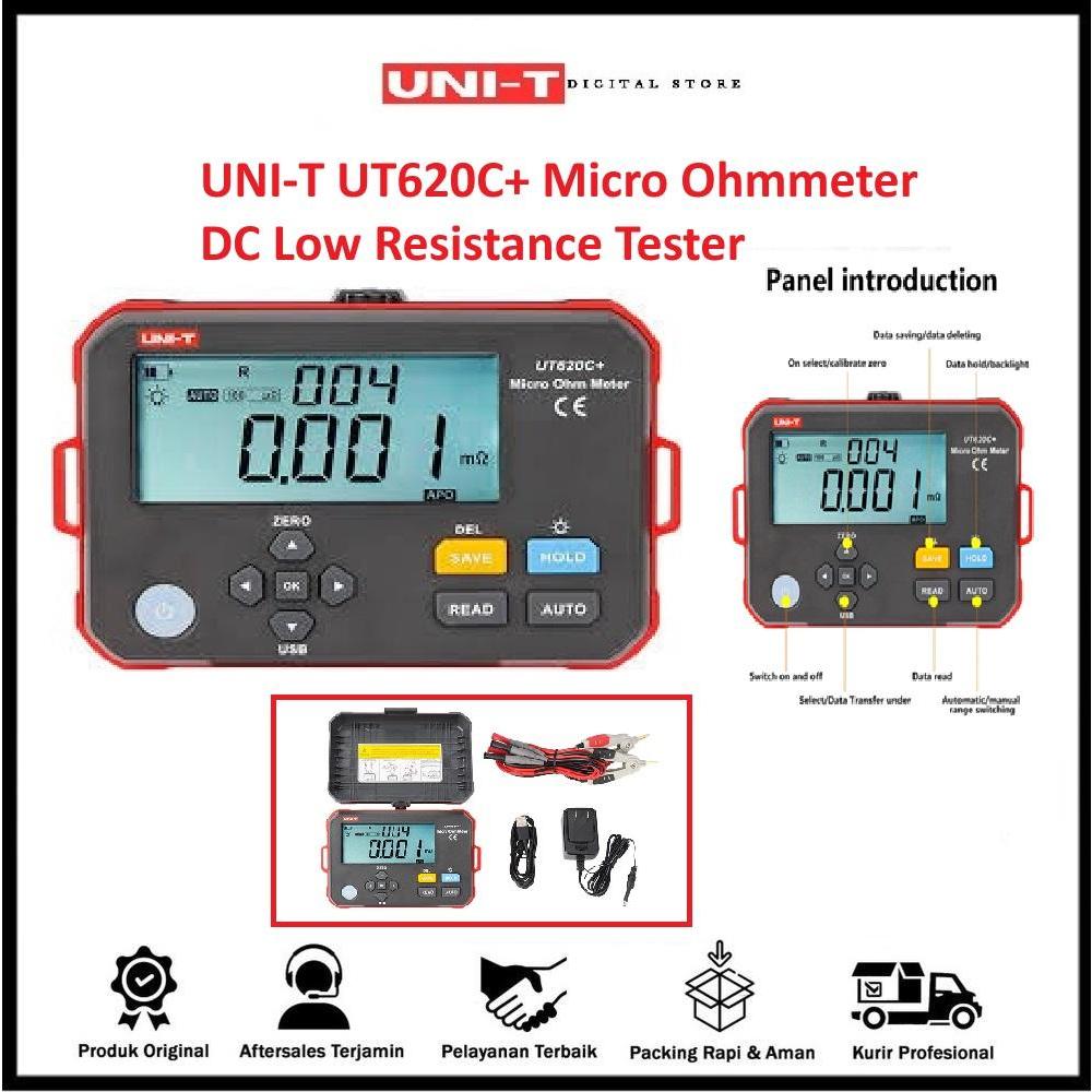 Jual UNI-T UT620C+ / UT620C Digital Micro Ohm Meter DC Low Resistance ...