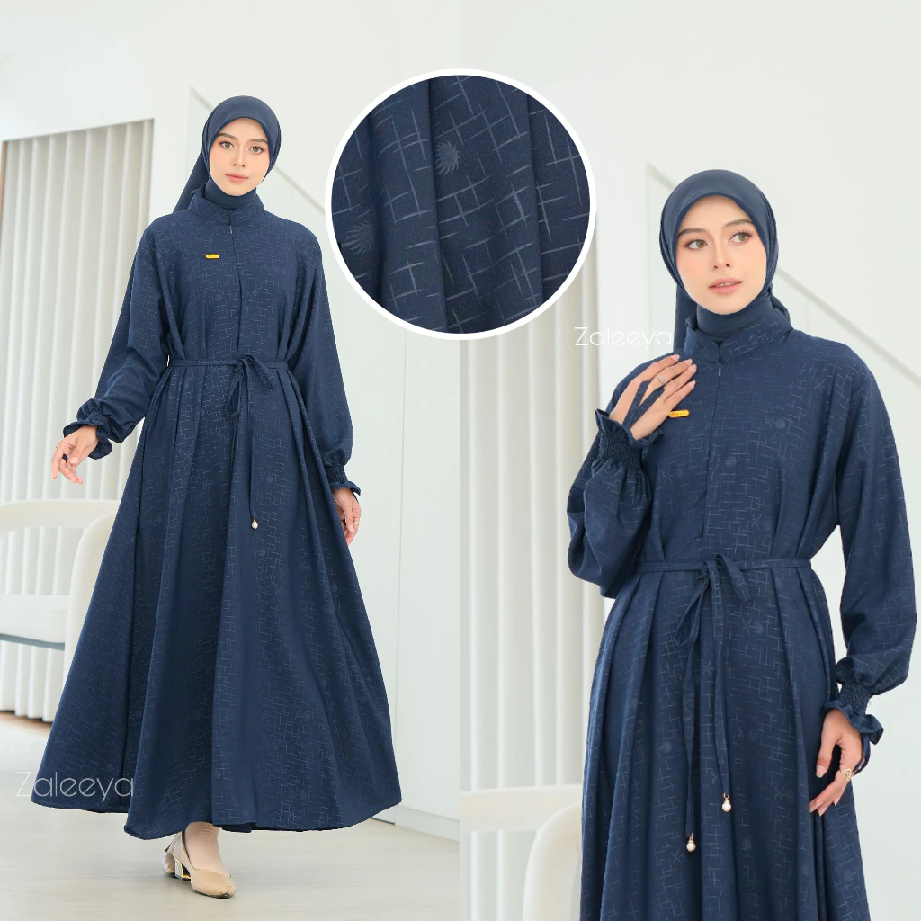Detail embos dan lengan Shofa Abaya