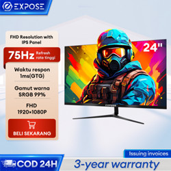 Monitor 24 inch Monitor PC Monitor Gaming 24 inch Panel IPS 75hz Full HD HDMI/VGA 1M/S 2025 Latest
