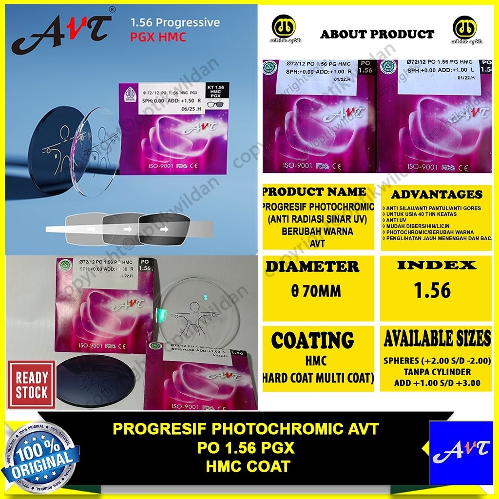 Jual PROGRESIF PHOTOCHROMIC READY STOCK MERK AVT | Shopee Indonesia