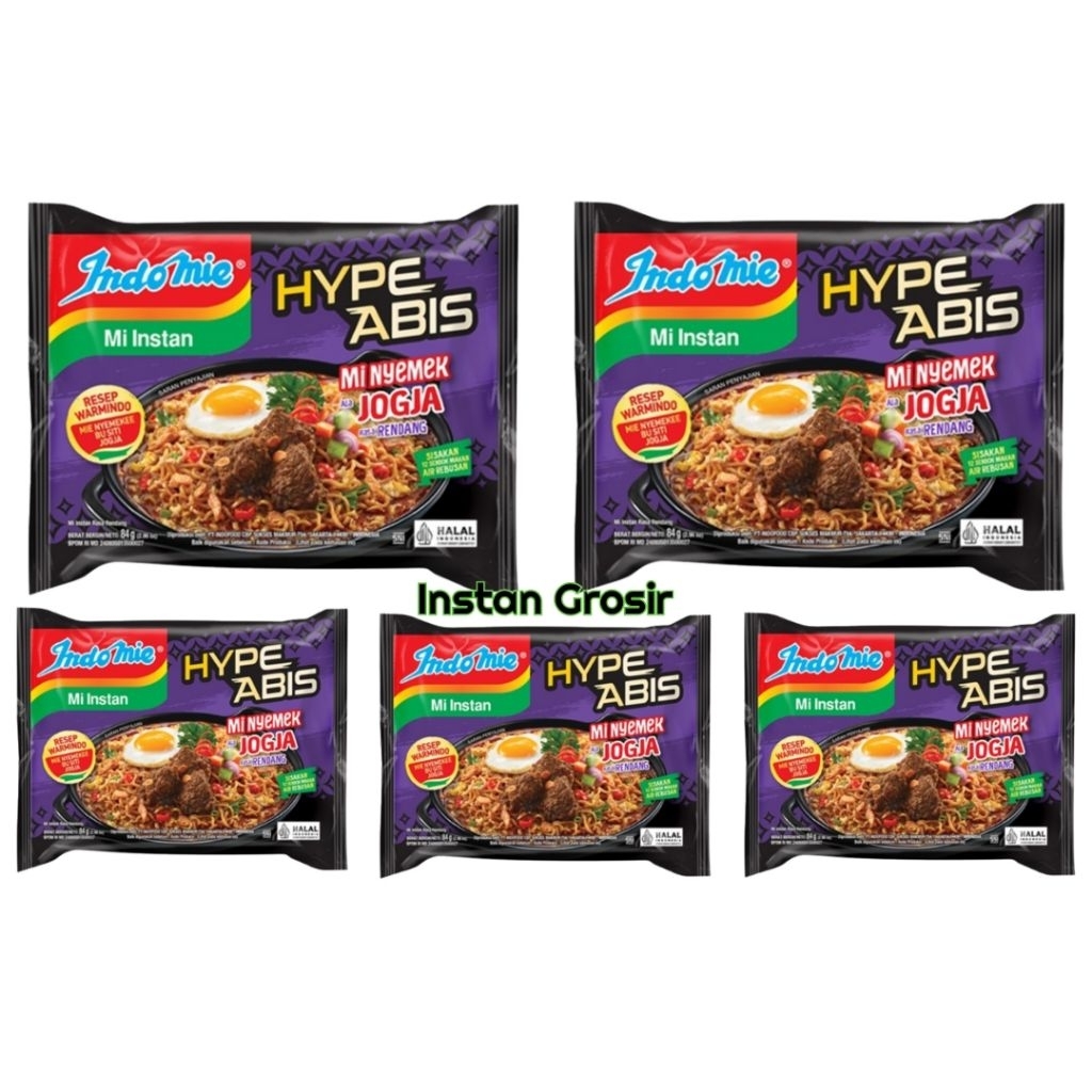 Jual Paket 5 Pcs - Indomie Hype Abis Mi Instan Nyemek Ala Jogja Rasa ...