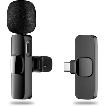 Mic Clip On Microphone Wireless Portabel Type C Lightning Android Iphone Konektor Wireless