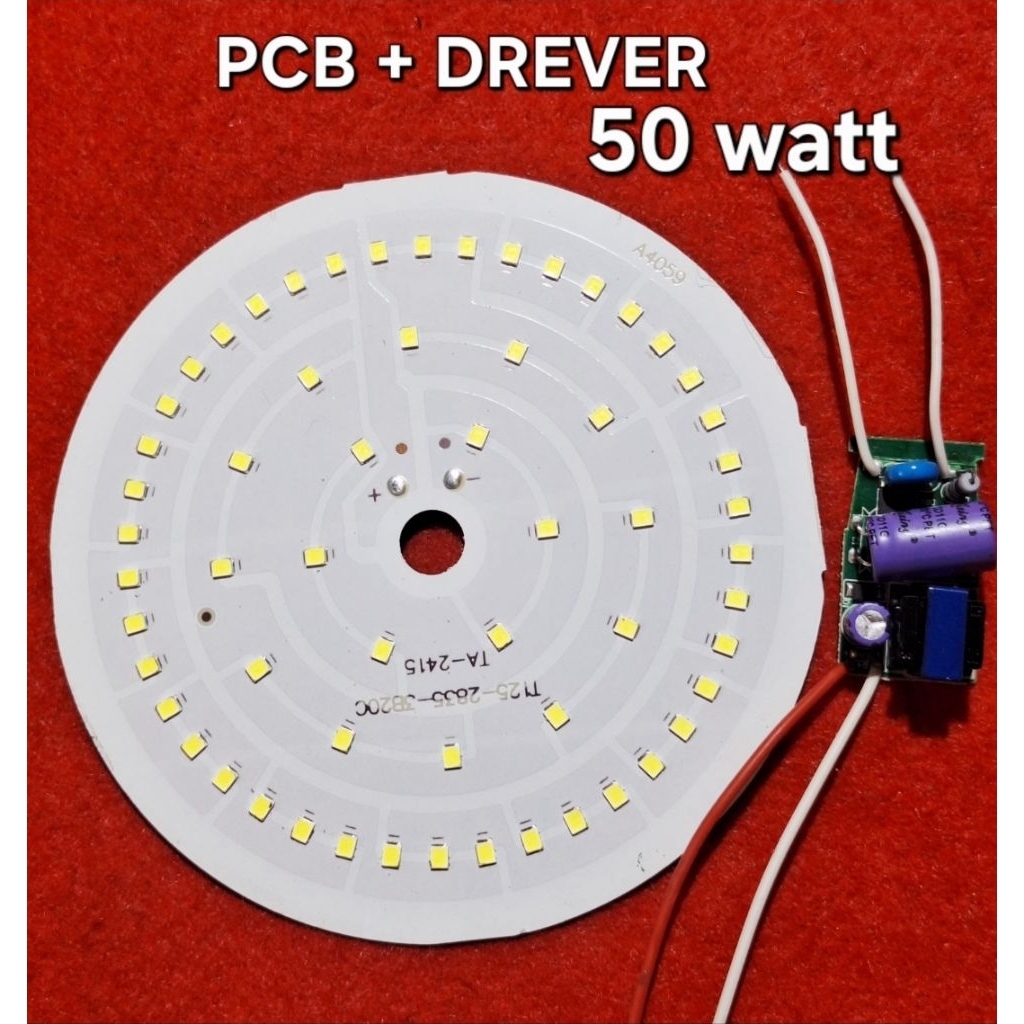 Jual PCB LED DC + DRIVER 50 WATT DREVER INPUT 220V AC 50W | Shopee ...