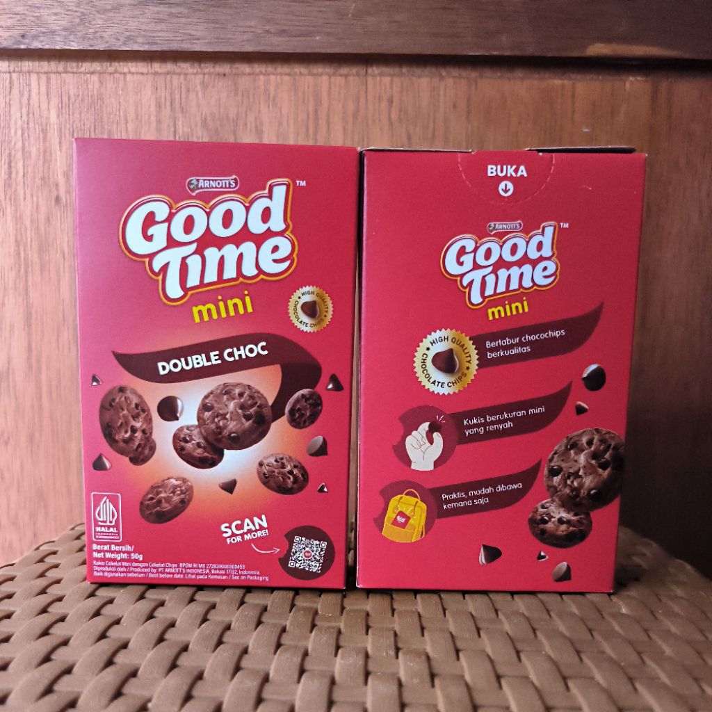 Jual Good Time Mini Double Choc 50gr Cookies Cokelat Mini Original ...