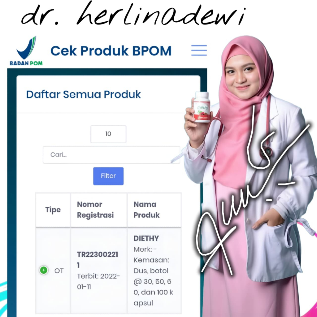 Diethy Herbal Diet Penurun Berat Badan Turun 7-10kg Dalam Satu Minggu Pelangsing - foto 2
