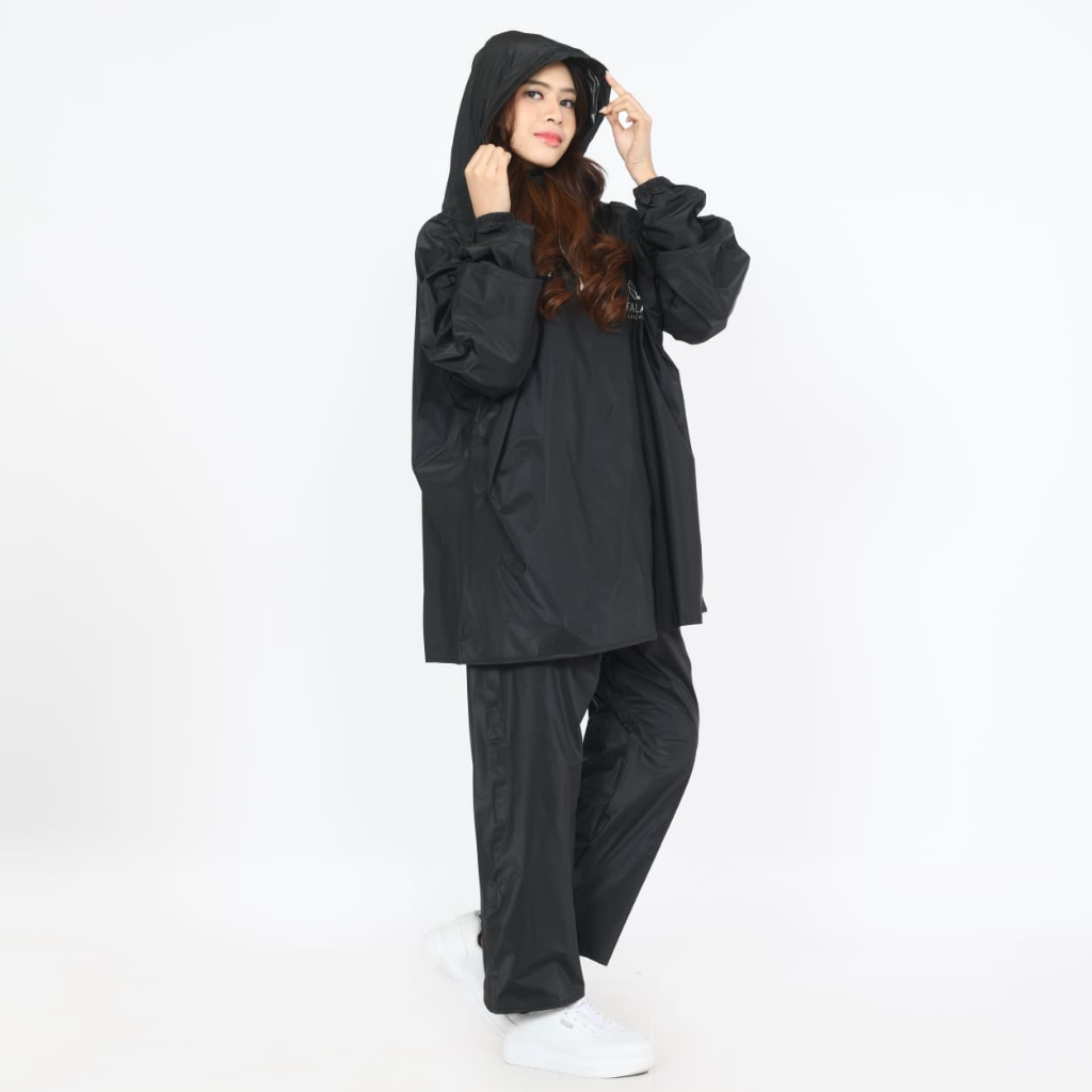 Talas Jas Hujan Hoodie Dewasa Pria Wanita Full Protection foto 2