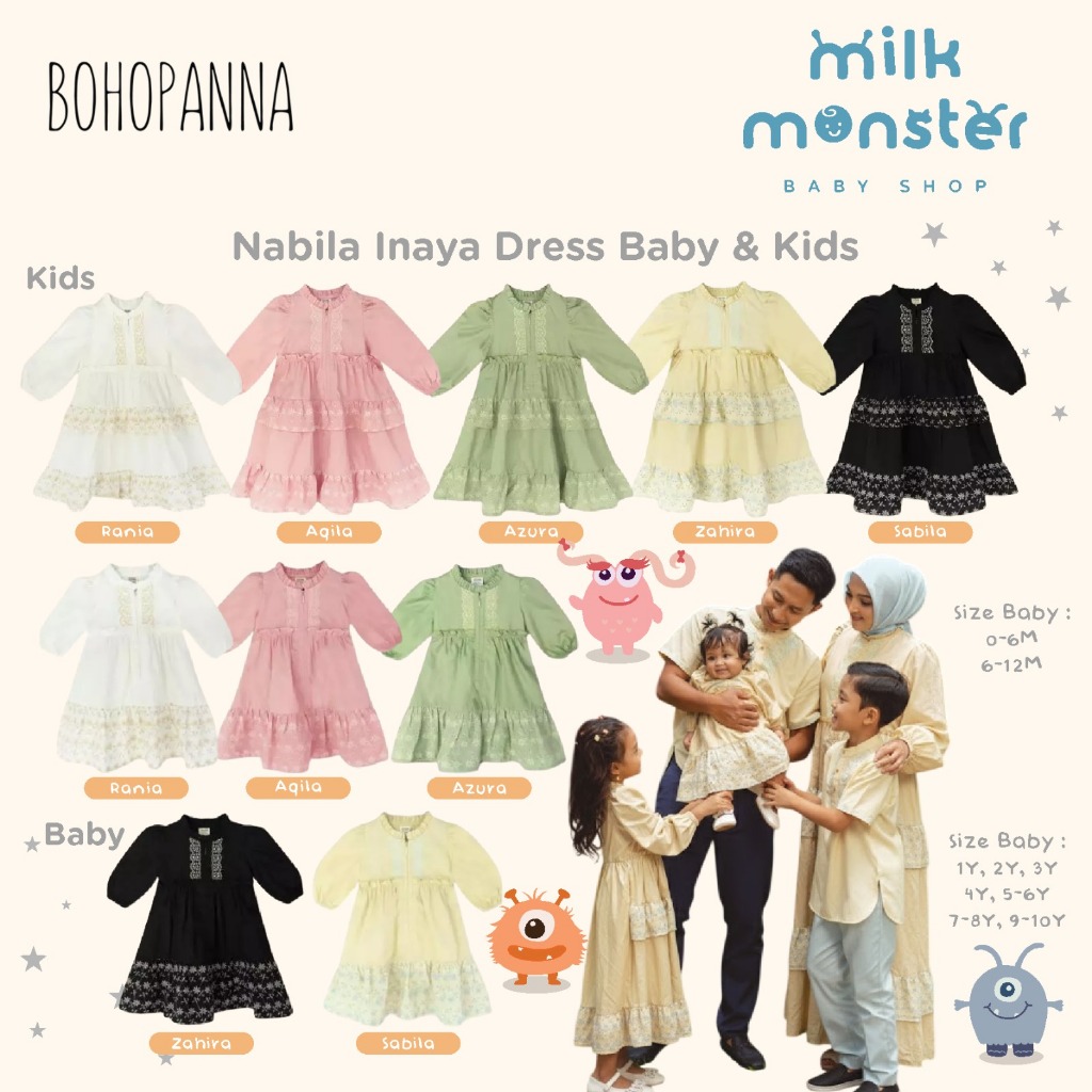 Jual Bohopanna Raya Nabila Inaya Dress Baby & Kids / Bohopanna Raya ...