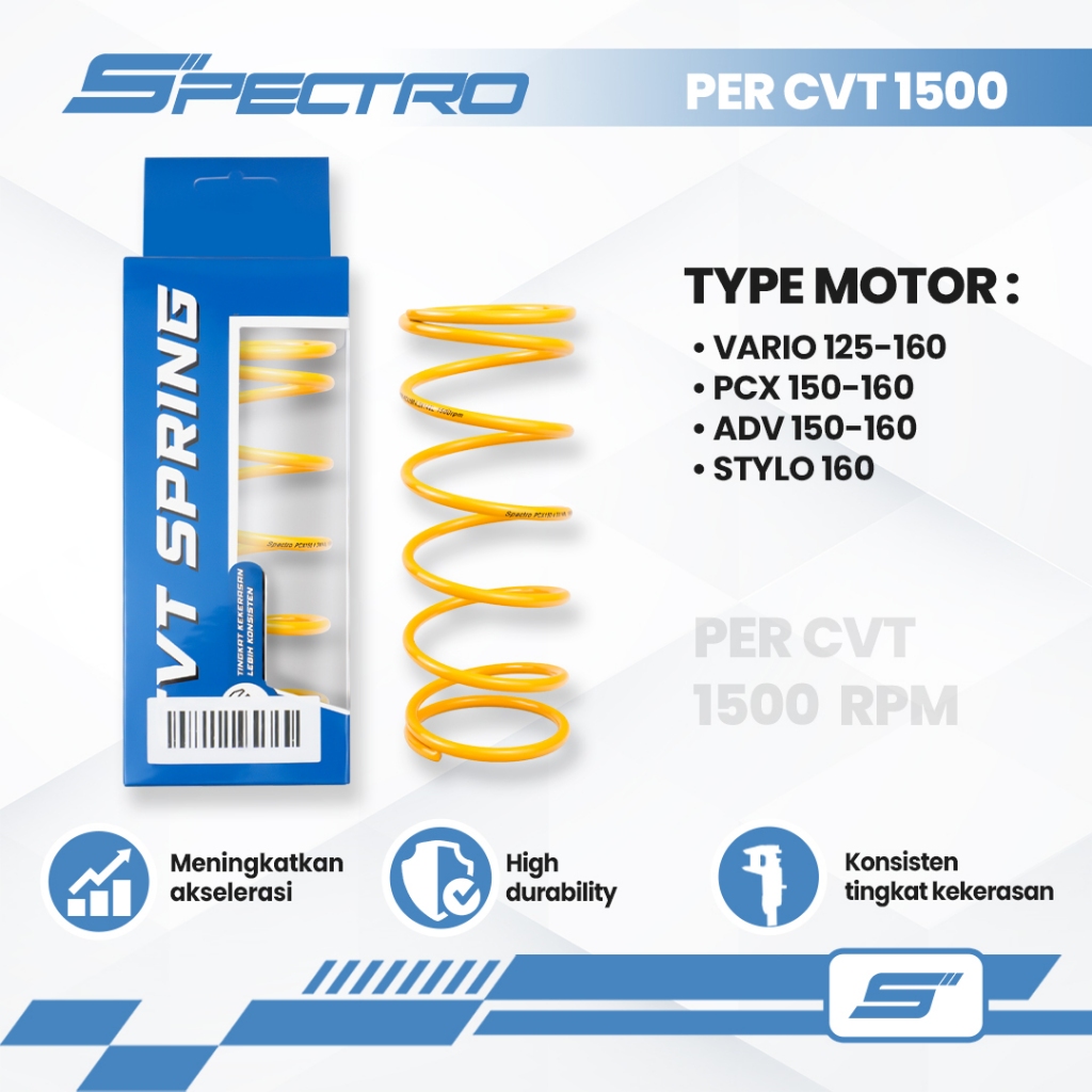 Jual Spectro Per CVT 1500 RPM Vario 125 150 160 PCX ADV 150 160 Upgrade ...