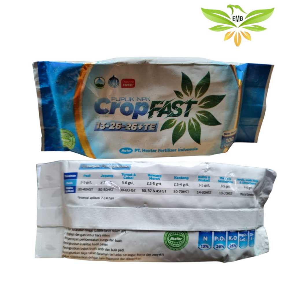 PUPUK 100 GR NPK DGW CROP FAST 13-26-26+TE