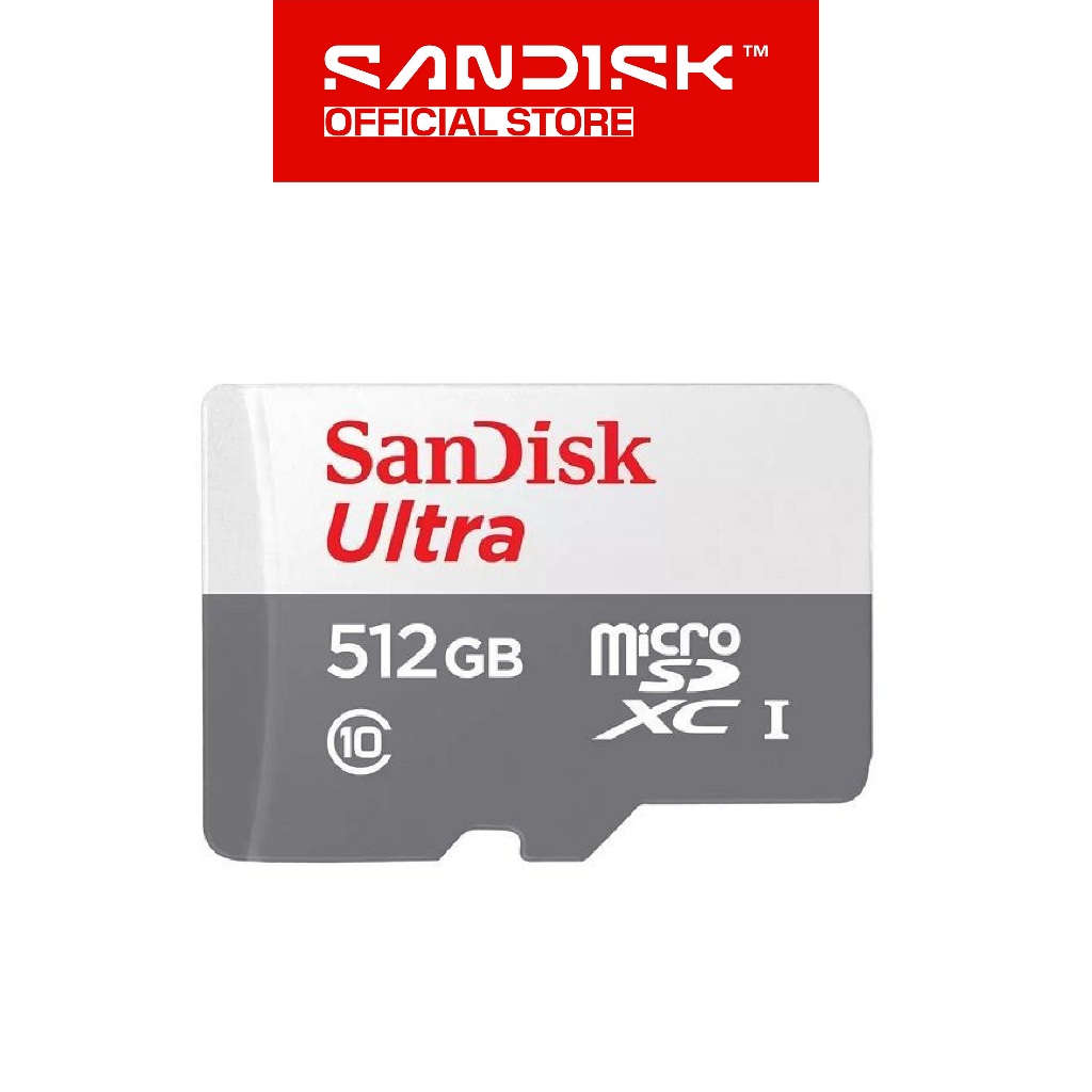 SANDISK microSDXC Ultra Card 512GB UHS-I Class 10 (Up to 100MB/s) - QUNR
