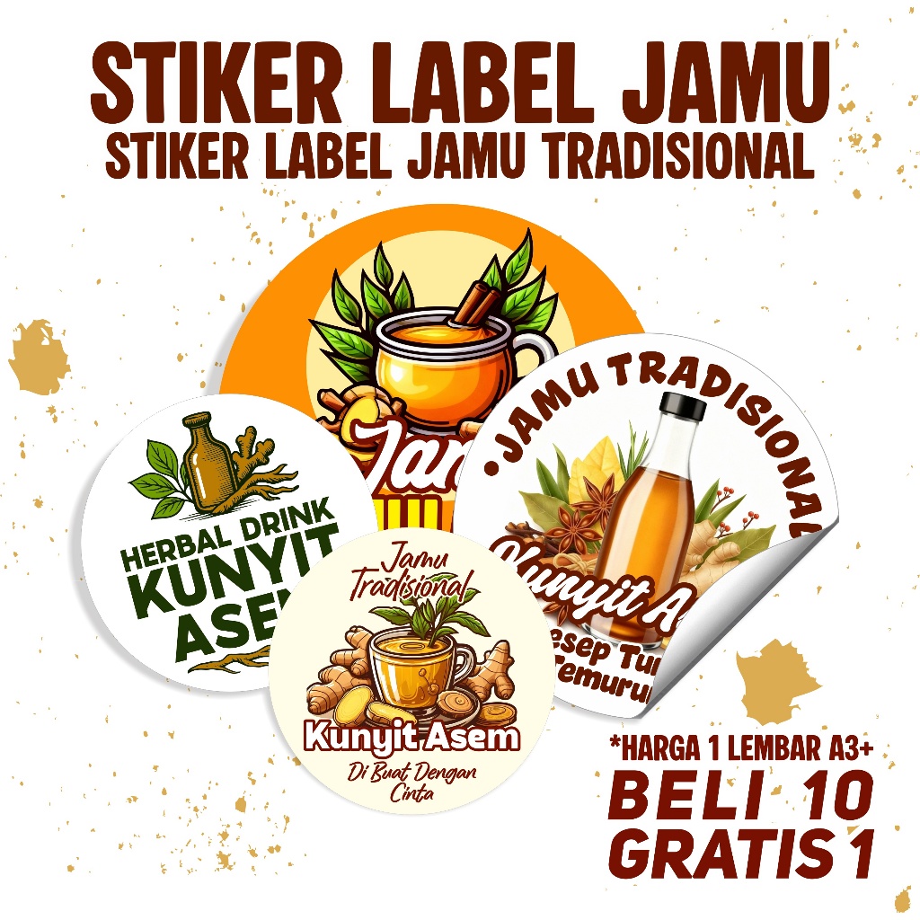 Jual STIKER JAMU TRADISIONAL / STIKER LEBAL JAMU / STIKER JAMU ...