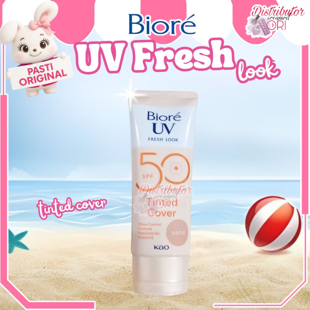 Jual Biore UV Fresh & Bright Tinted Cover Skin Care Sunscreen SPF 50 PA ...