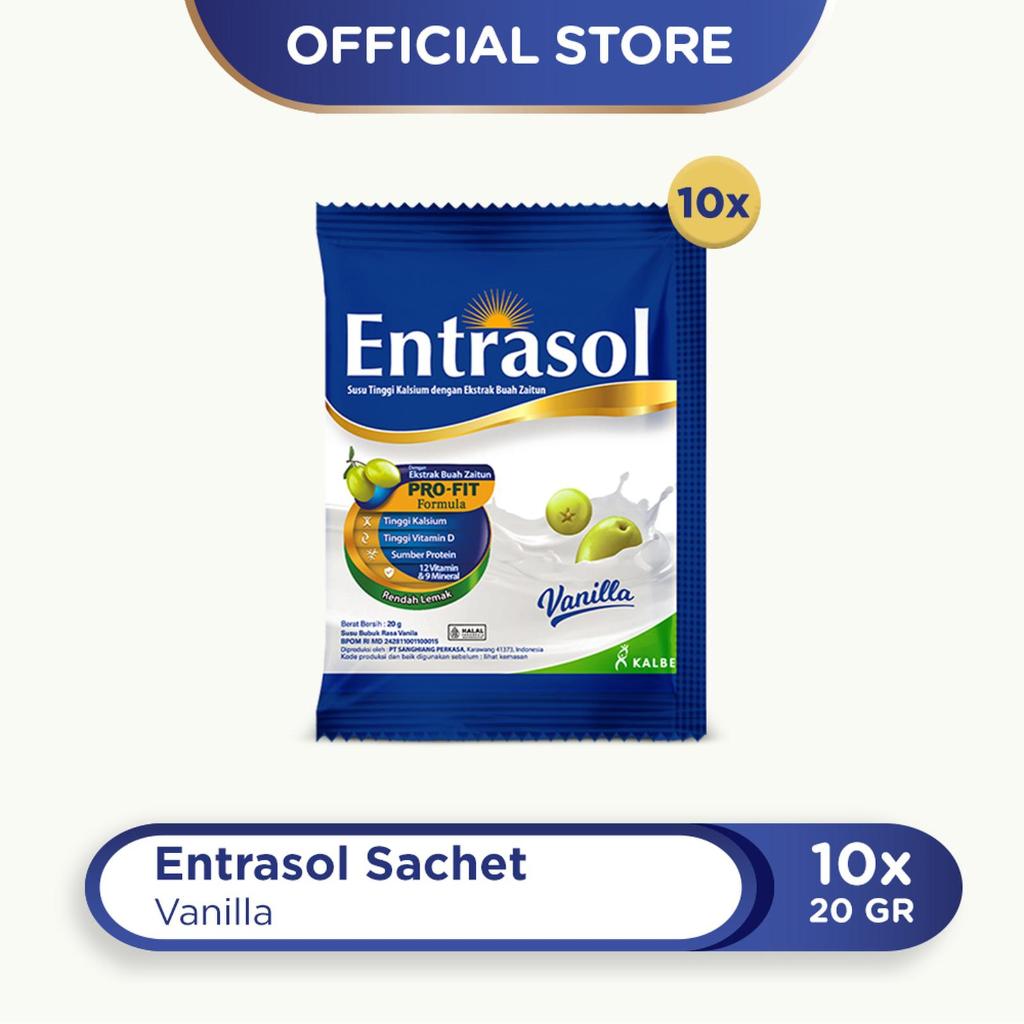 Jual Entrasol sachet Vanilla dan Coklat 1 renceng isi 10 x 20gr ...