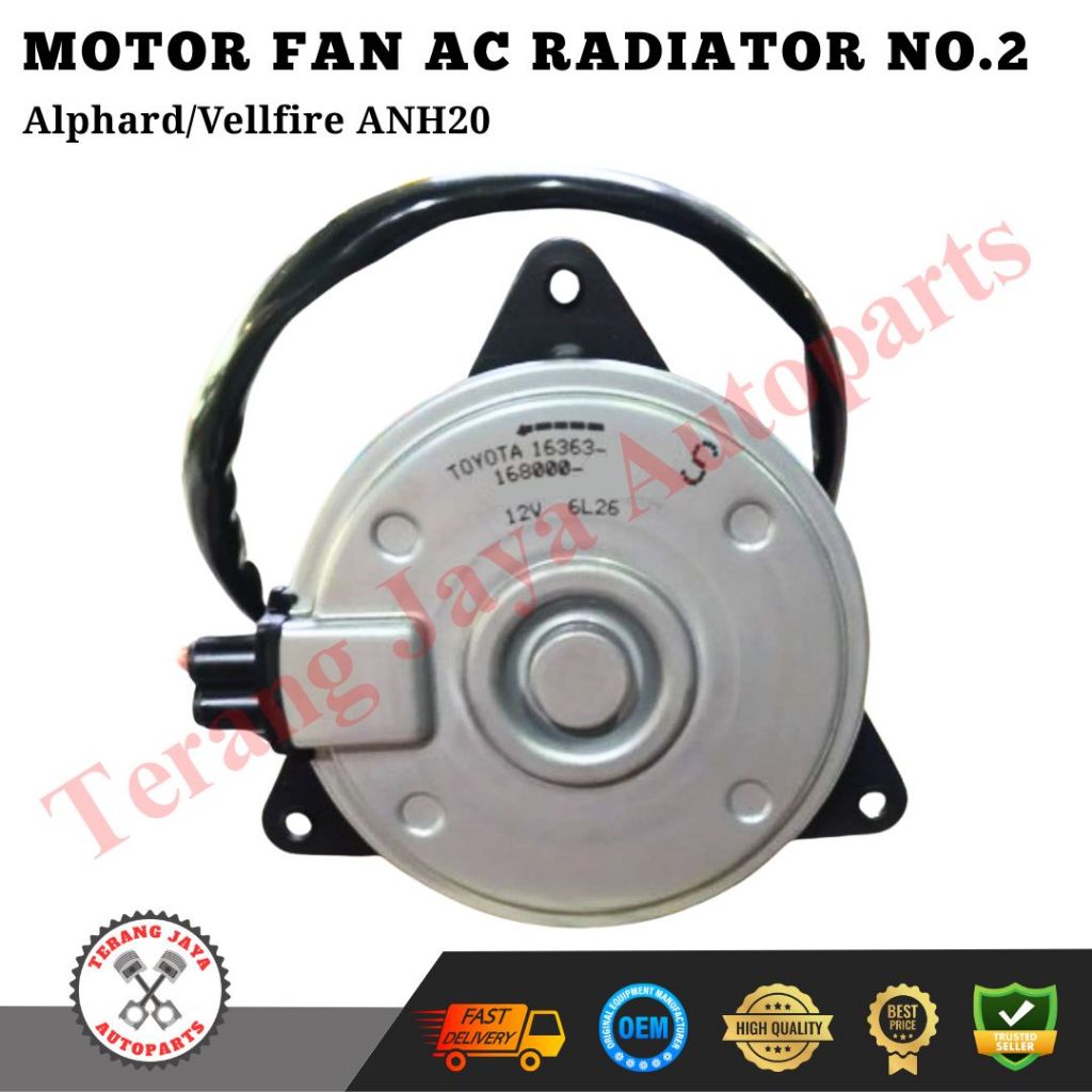 Jual Motor Fan AC Radiator No.2 Cooltech Alphard/Vellfire ANH20 ...