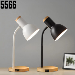 5566 lampu meja Lampu Baca Meja Belajar Fleksibel Model Lampu Baca Aesthetic Klasik Nordic Wood