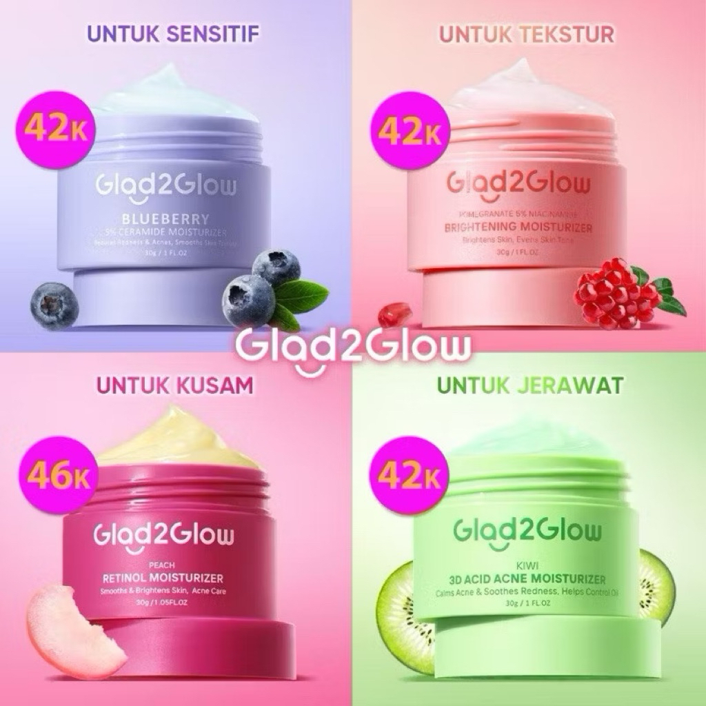 Glad2Glow Moisturizer With Pomegranate Blueberry