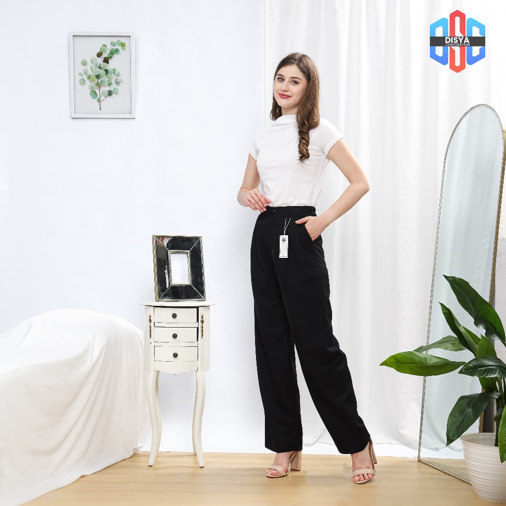 Celana Kulot Highwaist Wanita Celana Kulot Scuba Premium