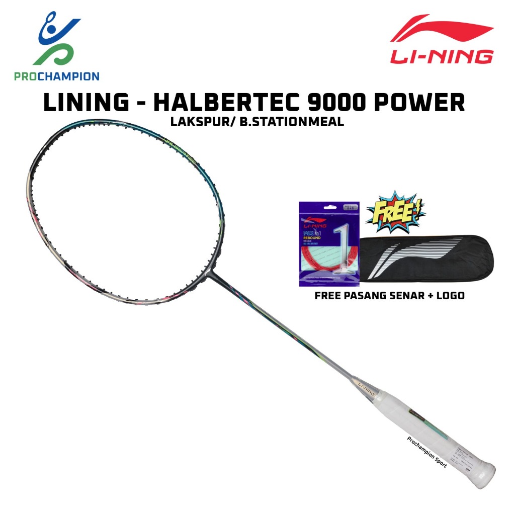 Jual Raket Badminton LINING Halbertec 9000 Power | Shopee Indonesia
