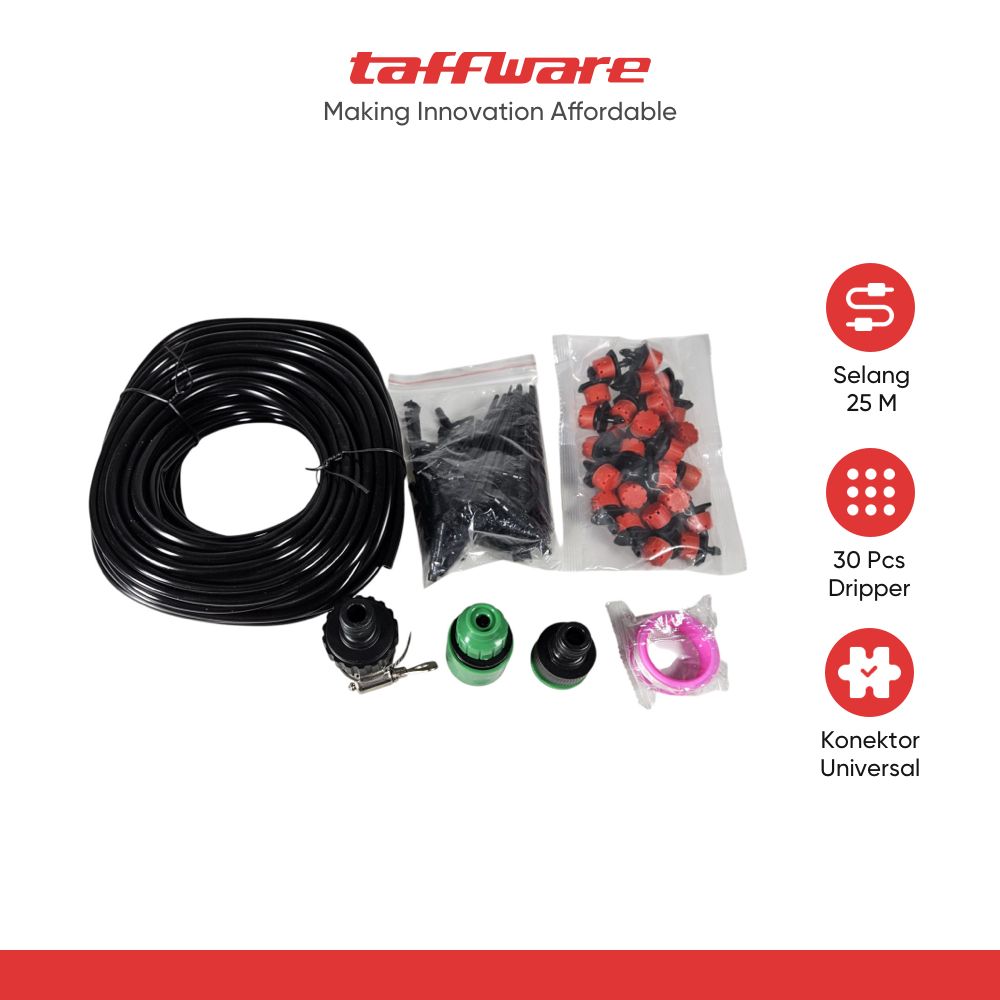TaffHOME Peralatan Set Irigasi Air Taman Garden Watering Kit - LL-37