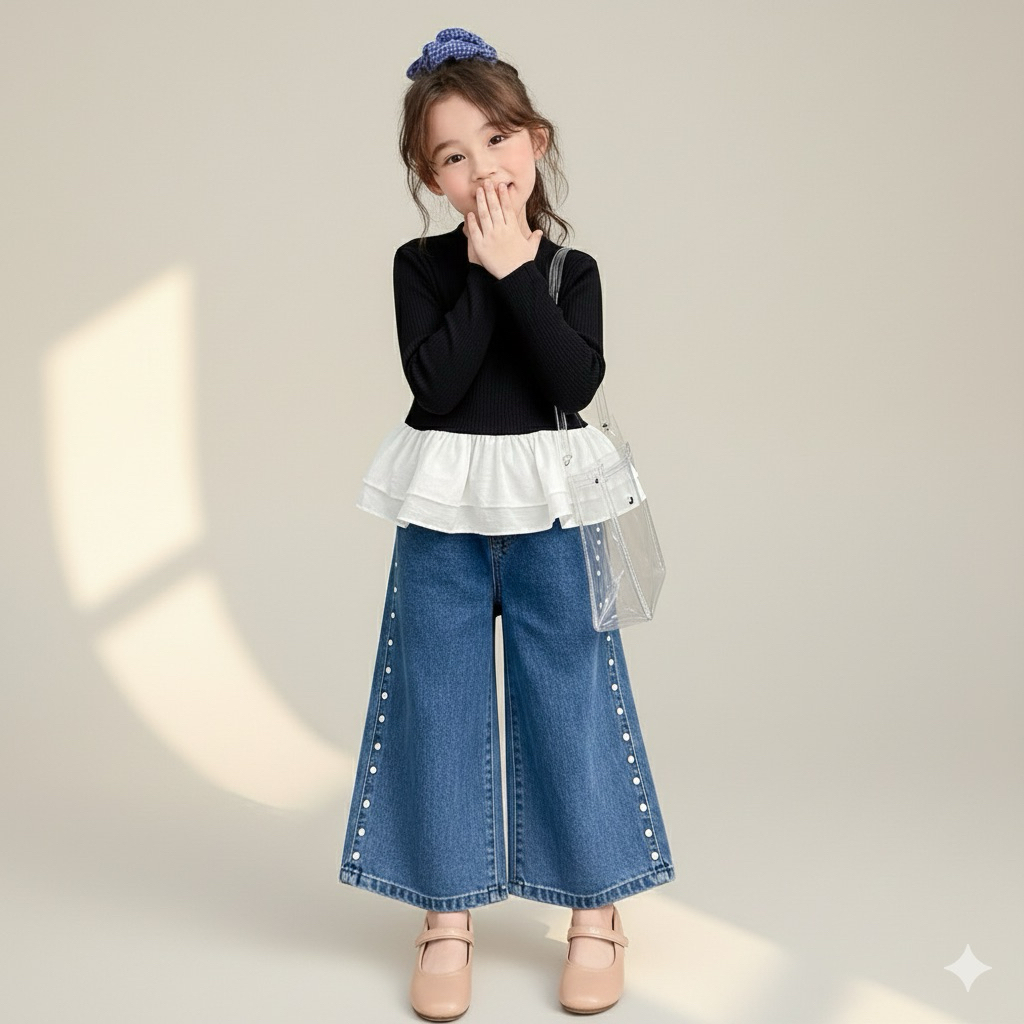 Jual 2-10TH BLOUSE PEPLUME ANAK PEREMPUAN LAYER RIB POLO LINEN | Shopee ...