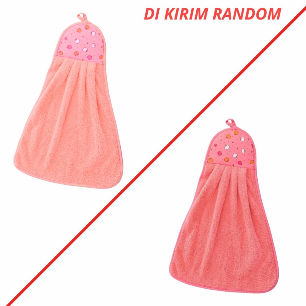 Mmm Kain Lap Tangan Model Gantung Serbaguna Handuk Motif Buah Serbet Pemberisih - foto 5